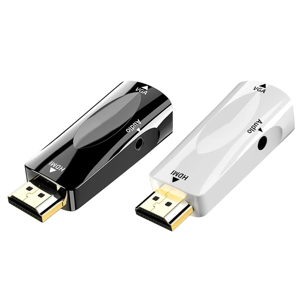 Cavo convertitore HDMI compatibile con VGA adattatore analogico digitale HD 1080P con Jack per cuffie Audio da 3.5mm per PC portatile TV