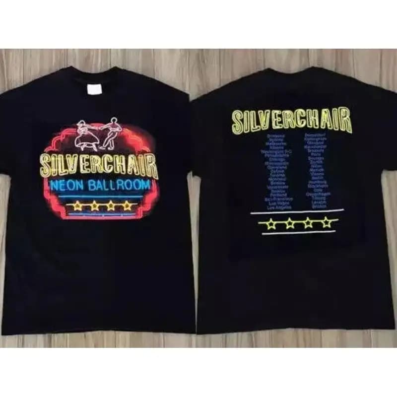 T-shirt Silverchair Neon Ballroom Album Music Tour, silverchair Rock Band anni '90