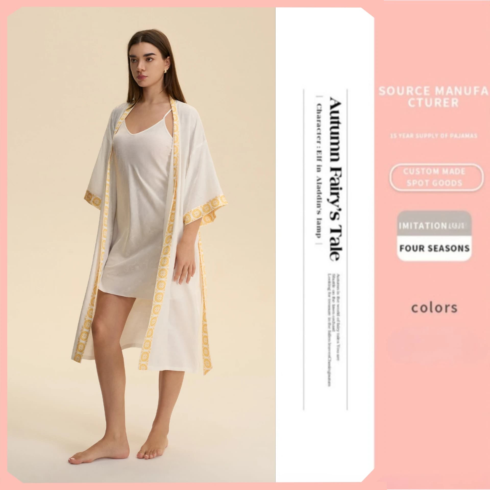Set Night Watch and Shirt Twinset for Women, Kimono, Bathroom Dress, Lingerie, Nightwear in satin, Homewear, Loungewear