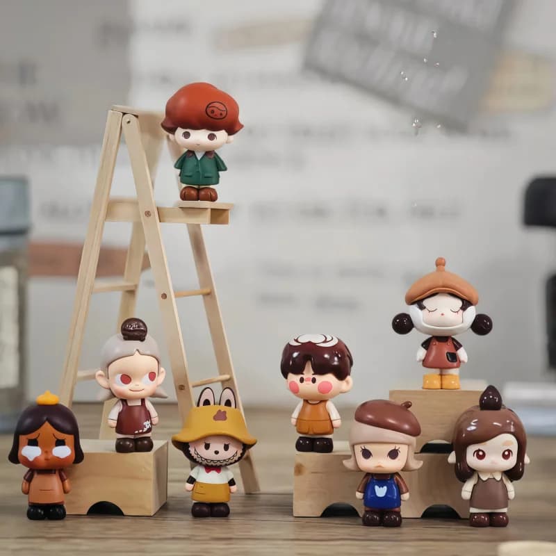 POP MART POP BEAN COFFEE FACTORY Series Blind Box Guess Bag Mystery Box Toys Mini Doll Anime Figure Collection Regalo di Natale
