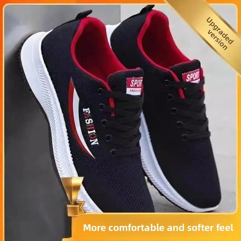 Scarpe da Corsa da Uomo Leggere Impermeabili Versione Aggiornata Primavera Autunno Suola in Gomma Traspirante Materiale in Pelle