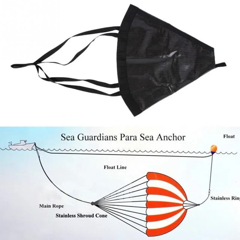 Kayak Sea Anchor Sea Brake System With / Without Buoy Ball Kayak Accessory For Fishing Boats Water Sports Safety