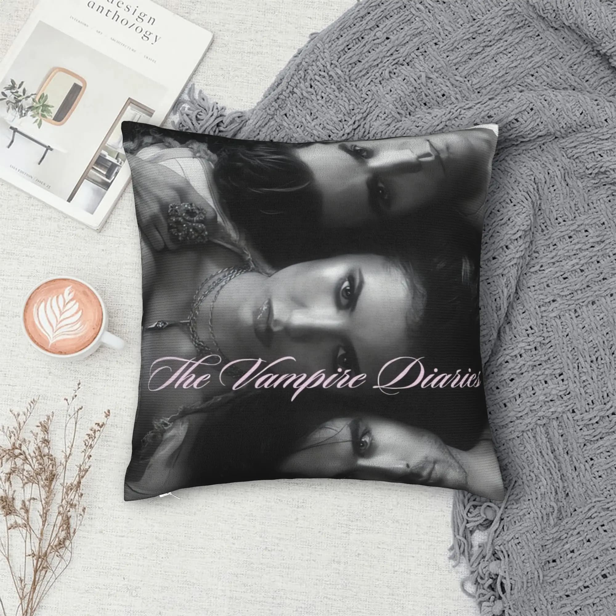 The Vampire Diaries Pillowcases Morden Pillow Case For Couch Sofa Bedroom Square Pillow Cover