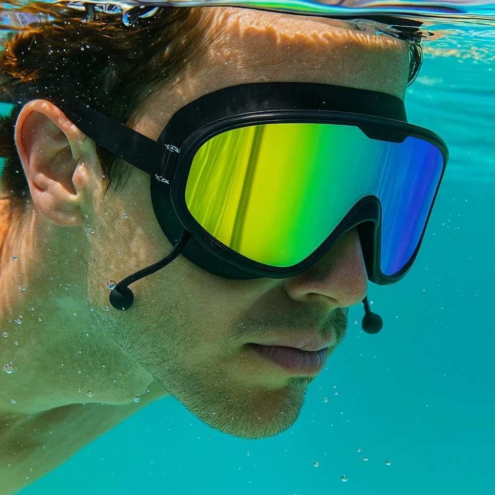 Occhialini da Immersione PC Antiappannamento Impermeabili, Occhiali da Nuoto Elettroplaccati Anti-UV con Protezione UV, Occhiali da Nuoto e Immersione