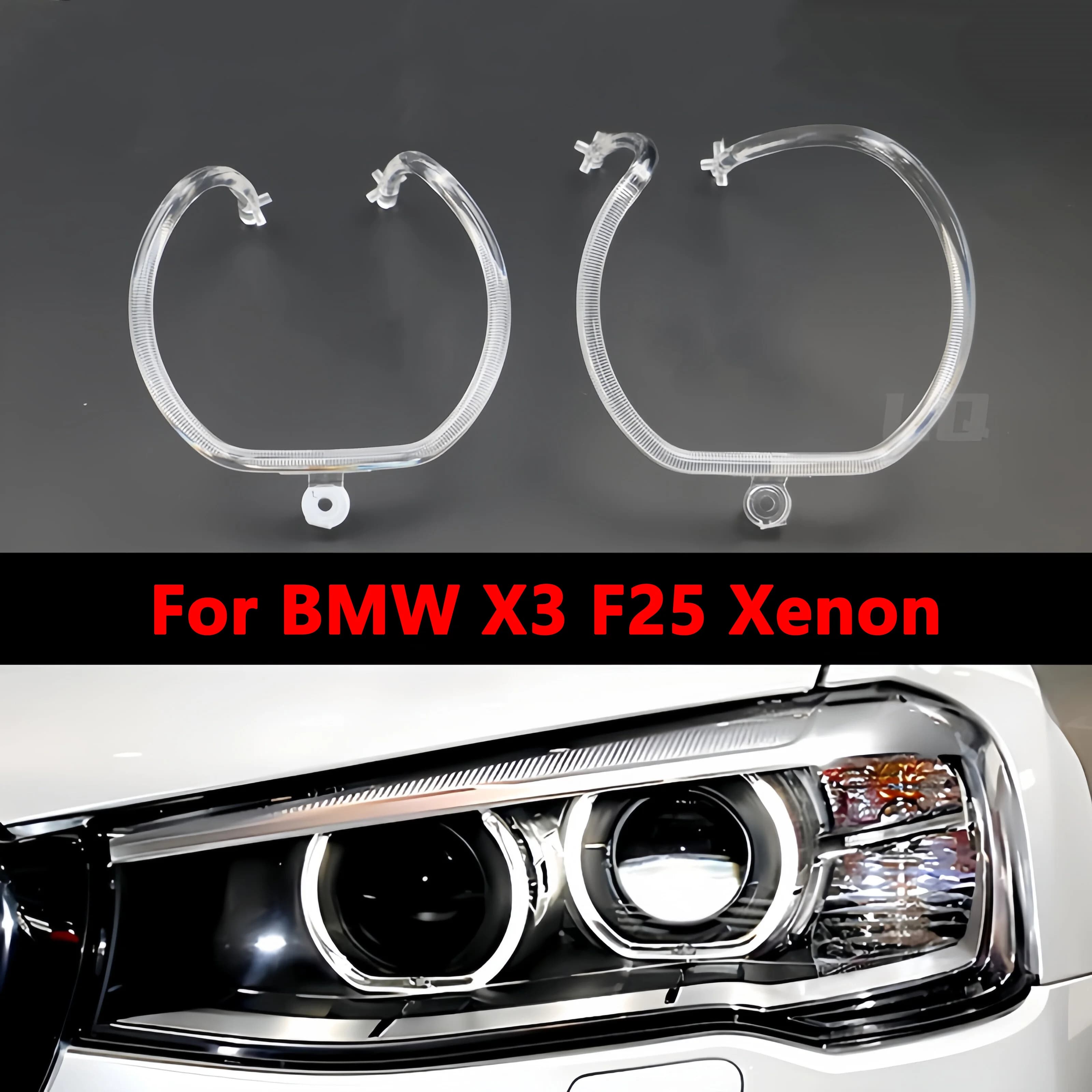 Anello guida luce per fari anteriori Angel Eye per BMW X3 X4 F25 F26 2014-17, luce diurna a LED