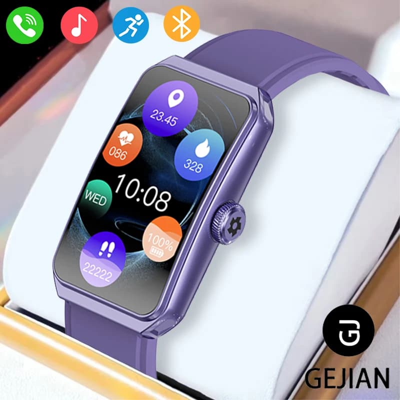 New GEJIAN Touch Screen TFT 1.47 Inch Resolution 170 * 320 HD Heart Rate Health Monitor Couple Watch