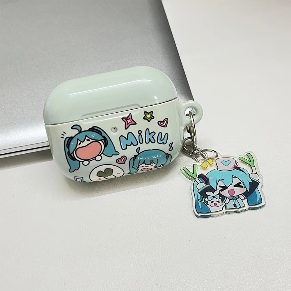 Hatsune Miku Cartoon Auricolare Custodia antigoccia Custodia per cuffie da gioco Regali personalizzati 1 2 3 4 Regali per Airpods