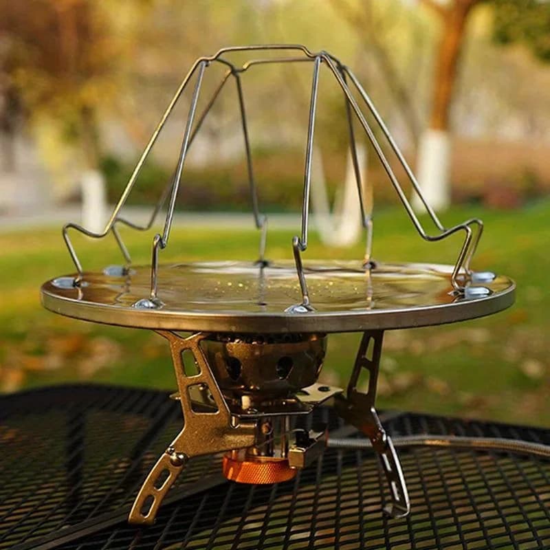 Camping Toaster, Stainless Steel folding camping toaster for 4 slices of bread, portable shelf for picnic and hiking