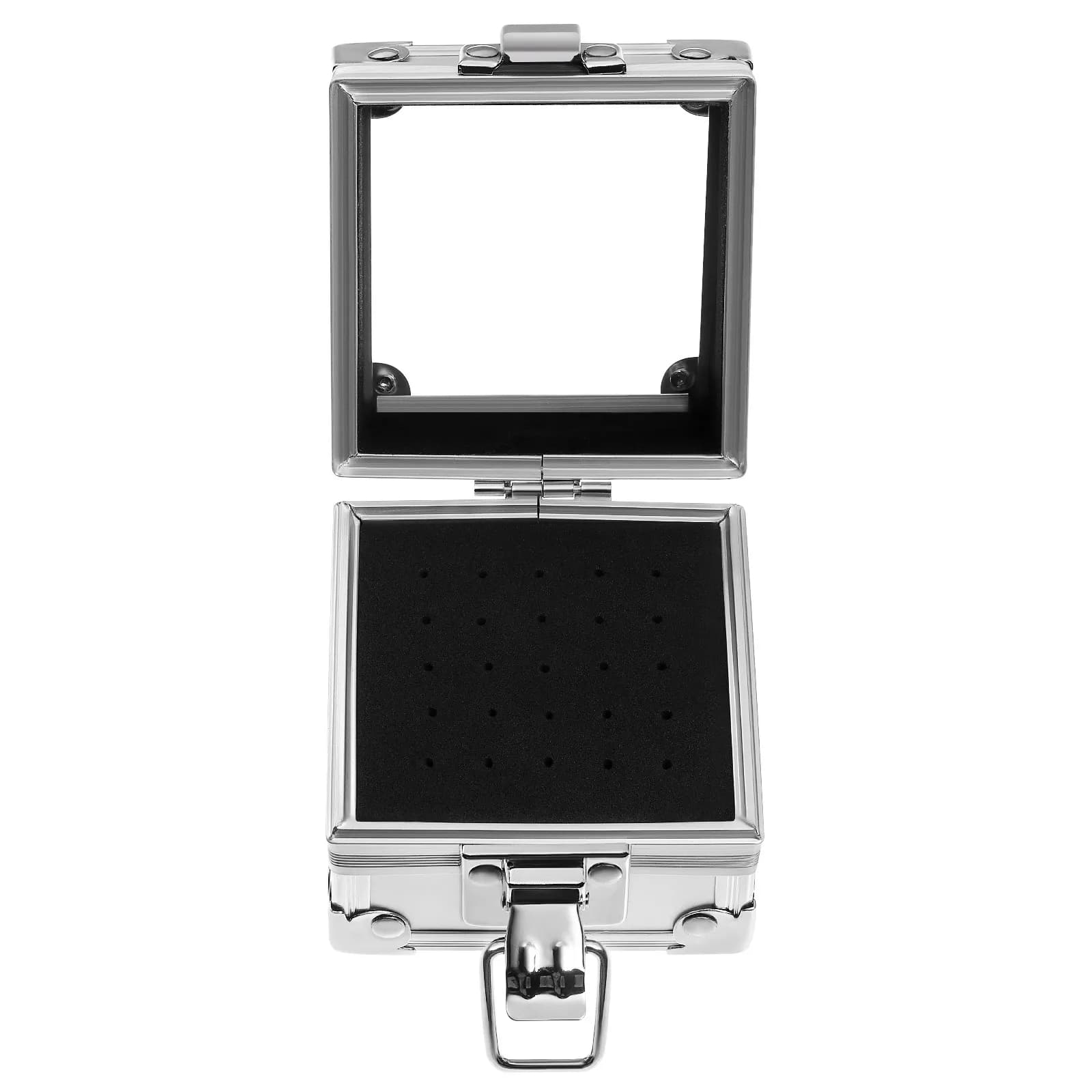 Scatola porta punte per fresa unghie in alluminio, custodia per testine lucidanti, organizer per strumenti manicure, porta punte per fresa per uso domestico e professionale