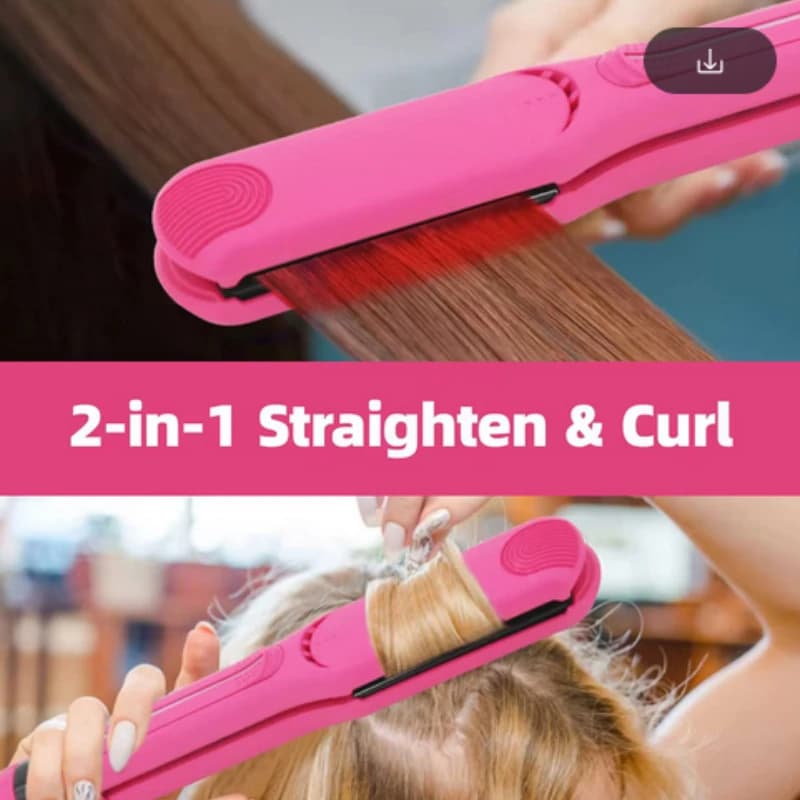 Nuova Piastra per Capelli a Infrarossi 450 ° F / 230 ℃ Piastra per capelli professionale 2 in 1, stiracapelli e arricciacapelli con rivestimento in ceramica.
