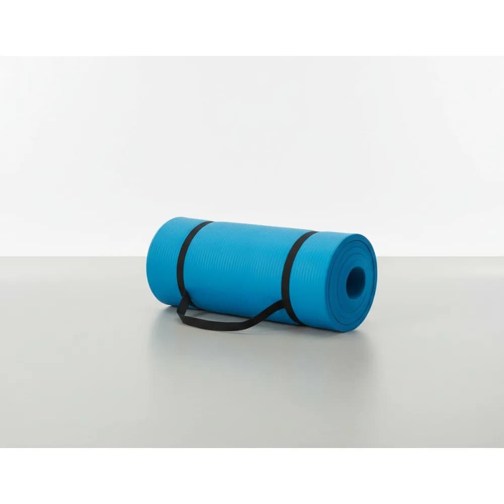 1 inch thick extra yoga mat with gym strap at home anti-slip ecological