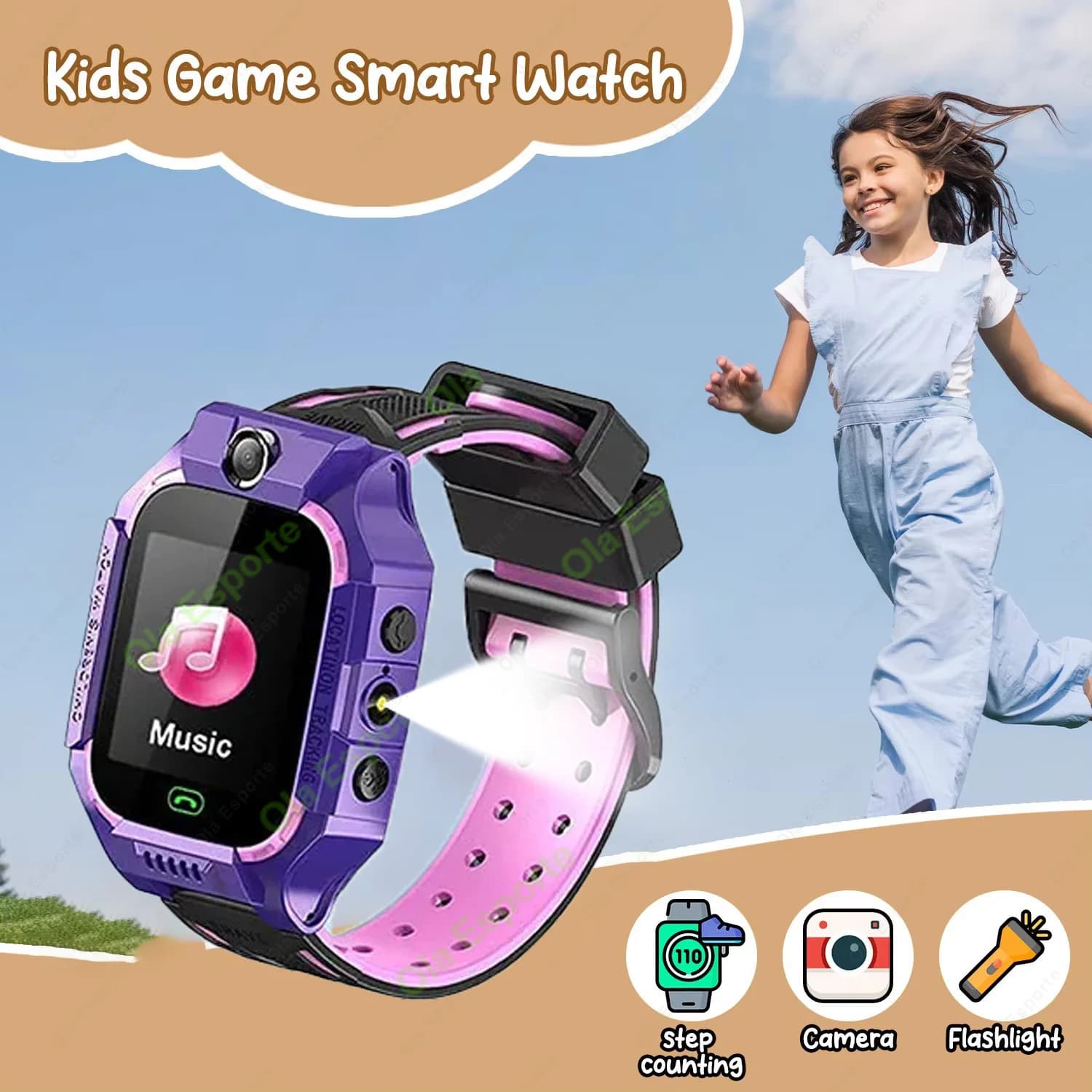 Nuovo Smartwatch per Bambini con Videochiamata, SOS, SIM 2G, Chiamate, Fotocamera HD, Monitoraggio Vocale, Localizzatore, Orologio Telefono per Ragazzi e Ragazze