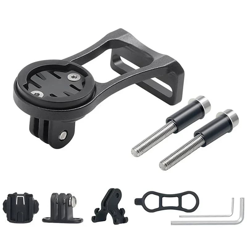 Attacco manubrio per bicicletta staffa estesa supporto per faro per bici supporto per Computer supporto per lampada supporto in fibra di lega per Garmin Bryton Cateye