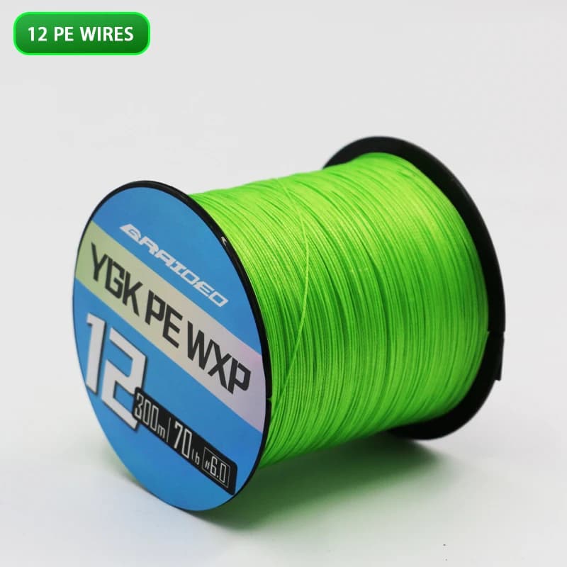YGKX X12 Intrecciato Giappone Importato Forte Lenza da pesca per cavalli Forte trazione A prova di morso Resistente all'usura Linea di pesce di ancoraggio 300m/500m