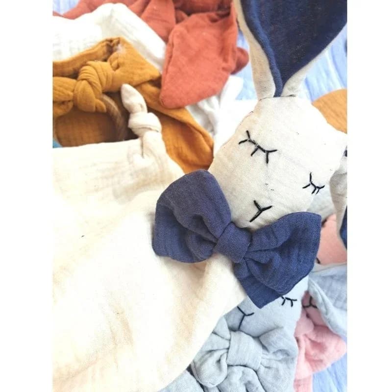 Asciugamano Peluche J15U per Neonati, Coniglietto Cartoon, Massaggiagengive Calmante, Morbido Asciugamano Confortevole, Regalo per il Sonno