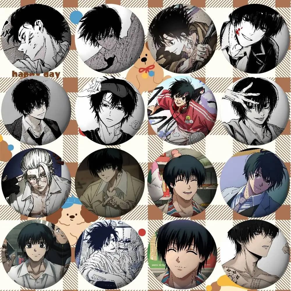 Y-Yoichi Nagumo Taro Sakamoto-S Badge Pins For Friend, Backpack, Clothing, Collectible Accessories, Jewelry Gift