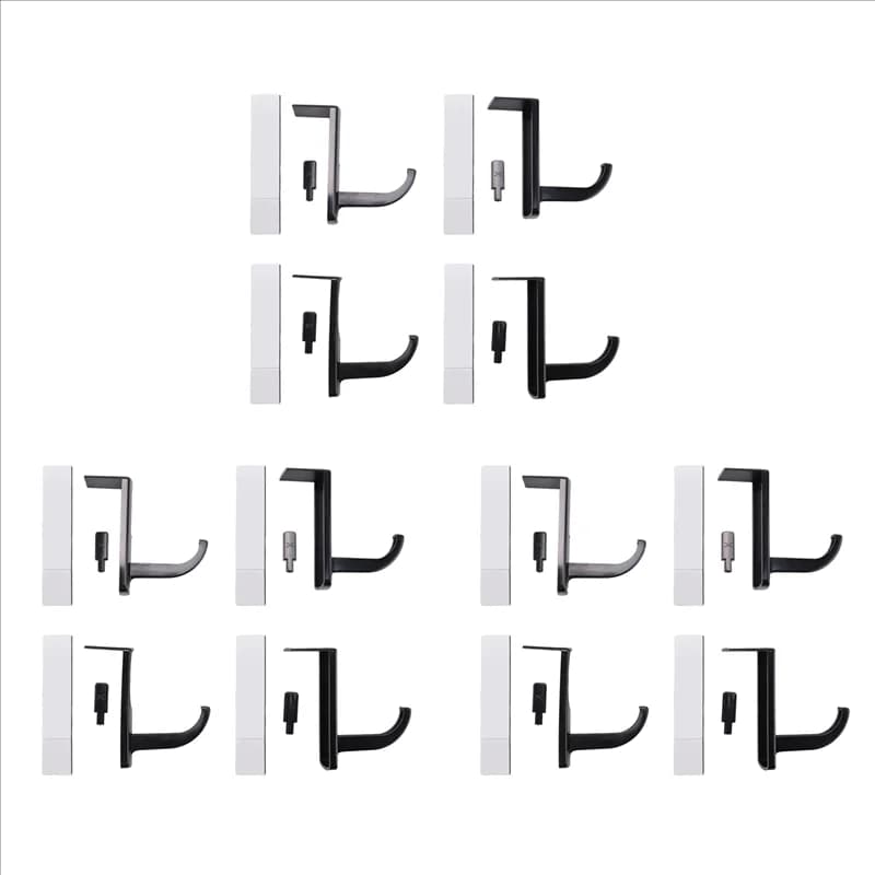 B48A Confezione da 12 ganci per cuffie gancio per cuffie gancio adesivo supporto per cuffie supporto da tavolo supporto per telefono cellulare da tavolo