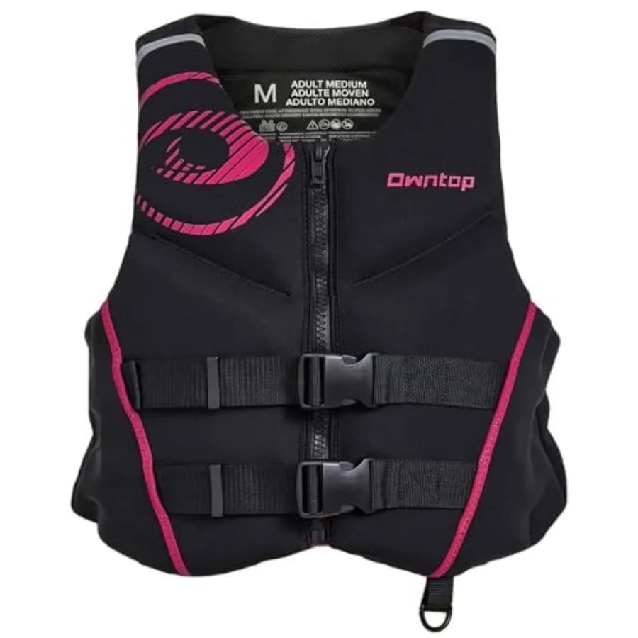Giubbotto da Nuoto in Neoprene per Adulti, Giacca da Kayak per Uomini e Donne con Strisce Riflettenti, Giubbotti per Sport Acquatici per Canoa e Kayak