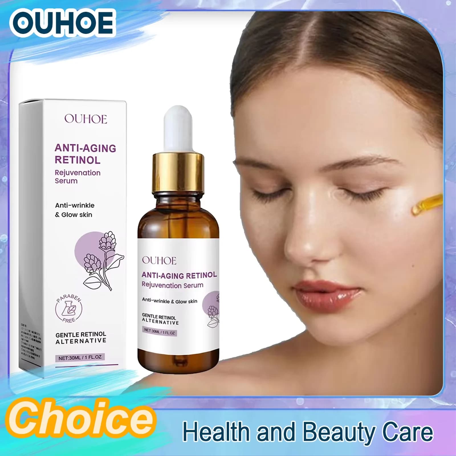 Retinol Siero Face Front Removing Slim Lines Collagen Lifting Repair Firm Hydrating Incandescent Rejuvenation Essence Skin Care