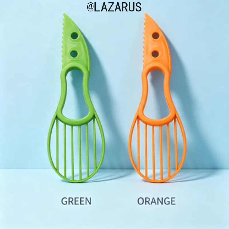 Multi-Functional 3 In 1 Avocado Slicer Tool, Corer Peeler Pulp Separator, Plastic Fruit Vegetable Cutter Knife Kitchen Gadget