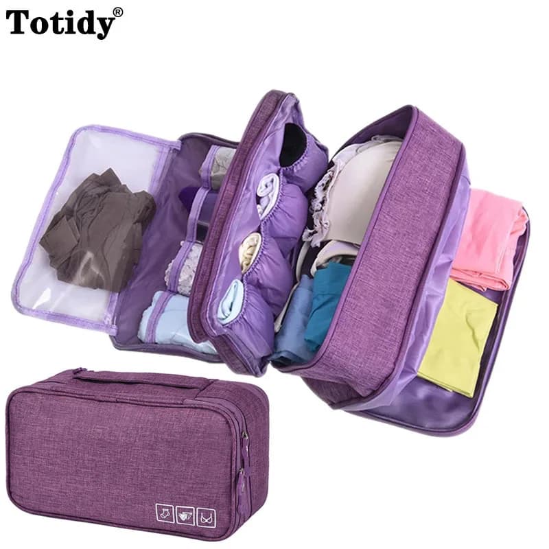 Borsa da viaggio giornaliera per biancheria intima, cosmetici, trucchi, organizer da viaggio, custodia per armadio, sacchetto per vestiti, calzini, mutandine, reggiseni