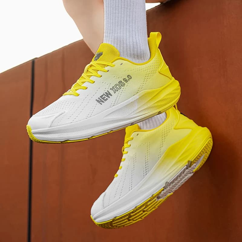 Scarpe da corsa per uomo, con punta larga, antiscivolo, resistenti all'usura, casual, alla moda, sportive, traspiranti, da passeggio.