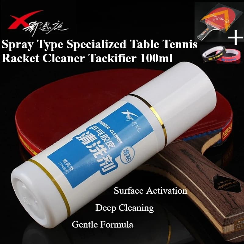 Specialized detergent for ping pong spray type Tackifier 100ml Cleaning and maintenance Remove dust with protective film