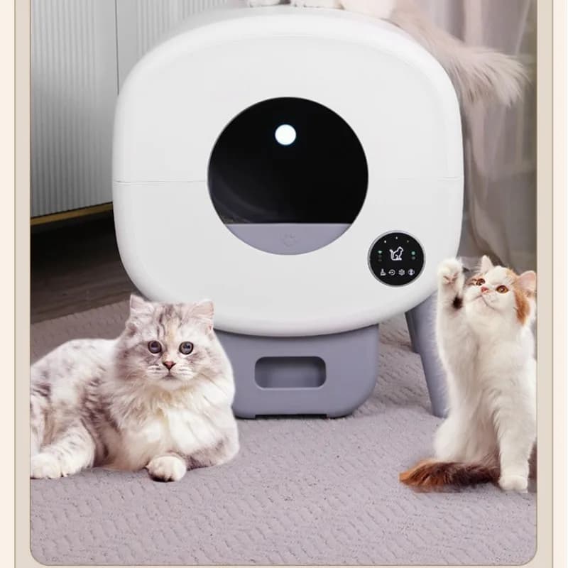 New Smart Cat Litter Box Closed Cat Toilet Large Capacity Mobile Phone Remote One-click Shit Shoveling Automatic Cat Litter Box
