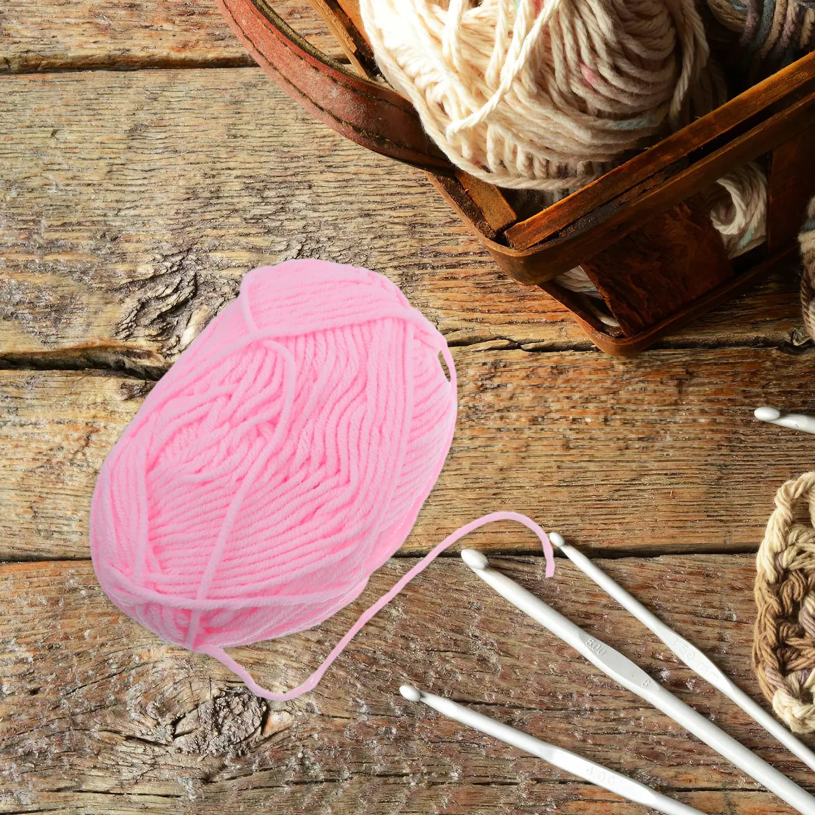 6Pcs Milk Cotton Yarn Soft Skeins Lightweight Breathable Knitting Crochet Blanket Sweater Yarn Set Milk Cotton Skeins
