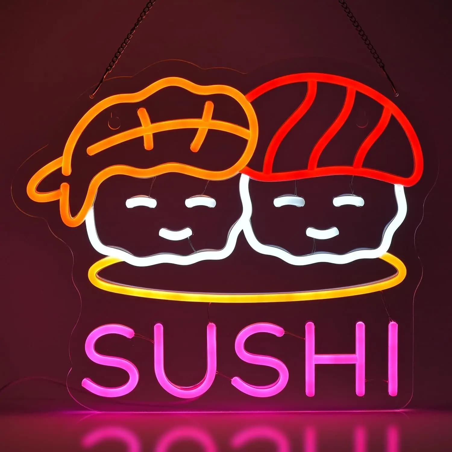 Insegna al Neon LED a Tema Sushi per Casa, Bar, Cucina, Ristorante Giapponese, Supermercati, Decorazione Aziendale, Insegna Luminosa, Regalo