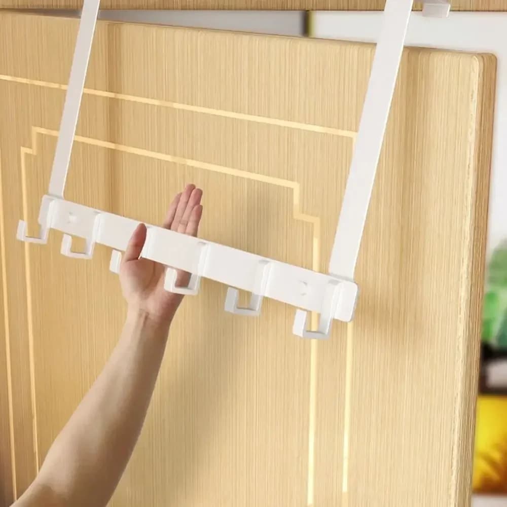 Appendiabiti da porta con 6 ganci, portaoggetti da appendere sopra la porta per vestiti, cappotti, cappelli, asciugamani, organizer per la casa, portaoggetti per bagno e cucina.