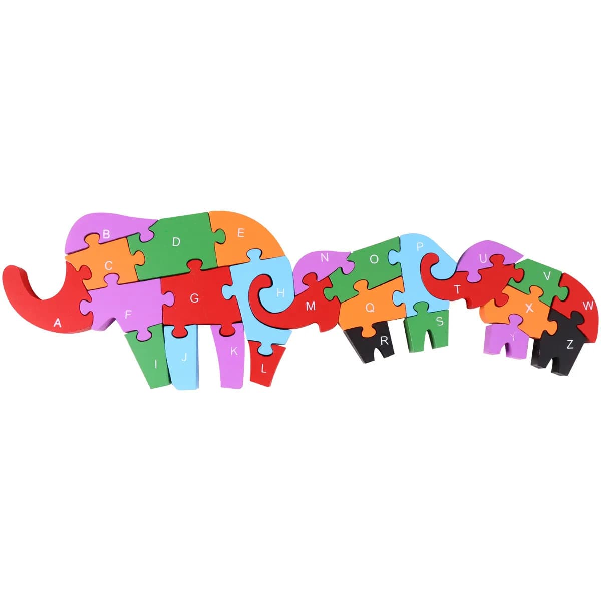 1Pcs Wooden Alphabet Puzzle 26 Letters Bright Colors Creative Early Learning Block Educational Jigsaw for Kids Hand Eye