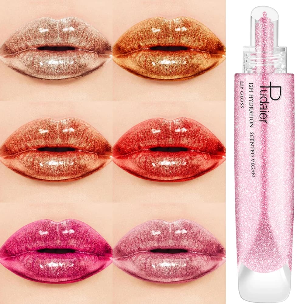 Pudaier mirror liquid lacquer lip gloss lip polish for moisturizing lips moisturizing makeup for lips