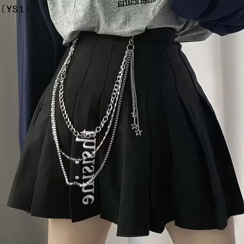〔YS1〕Punk Fashion Star Waist Chain Simple Tassel Pants Chain Personalized Hip Hop Multilayer Waist Chain Clothing Accessories Gi