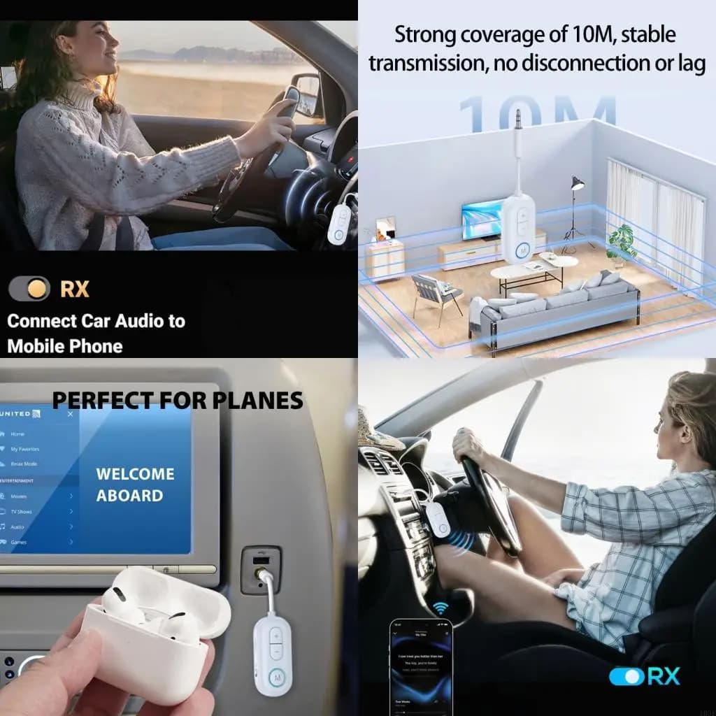 103F Ricevitore wireless ricevitore Bluetooth-Bluetooth-Bluetooth Giocamento continuo 14h Operazione facile per altoparlanti
