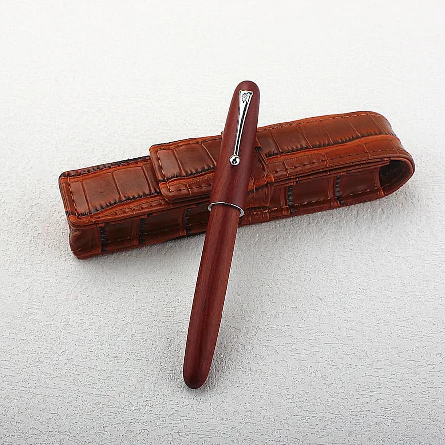 JINHAO 9035 Classic Natural Wood Metal Fountain Pen Calligraphy Pen F/M Nib 0.7mm for Office Gift