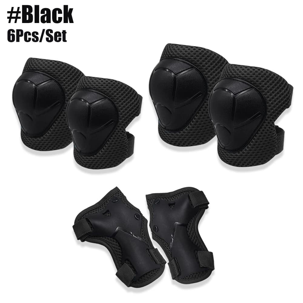7Pcs/Set Kids Knee Pads and Elbow Pads Guards Protective Gear Set Safety Gear for Roller Skates Cycling Bike Skateboard Sports