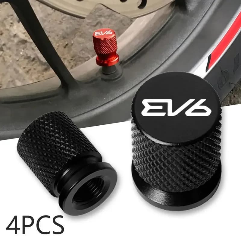4 pcs Car Wheel Tire Valves Airdust Air Tire Stereo Covers for Car Accessories KIA EV6