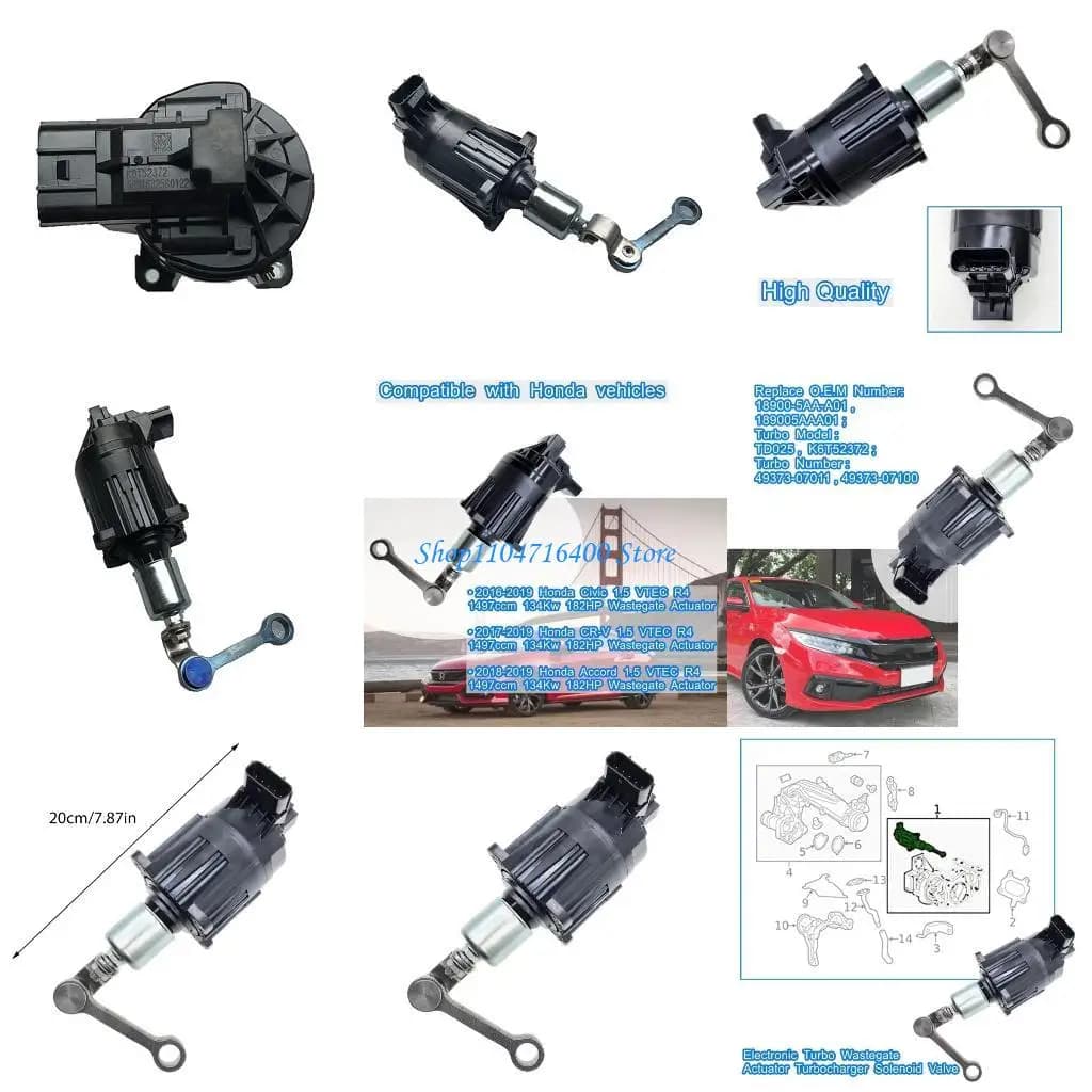 y1gd Car Turbos Chargers Wastegates Solenoid Valves Electronic Actuator Compatible For Civic 1.5T K6T52372 Easy Installation