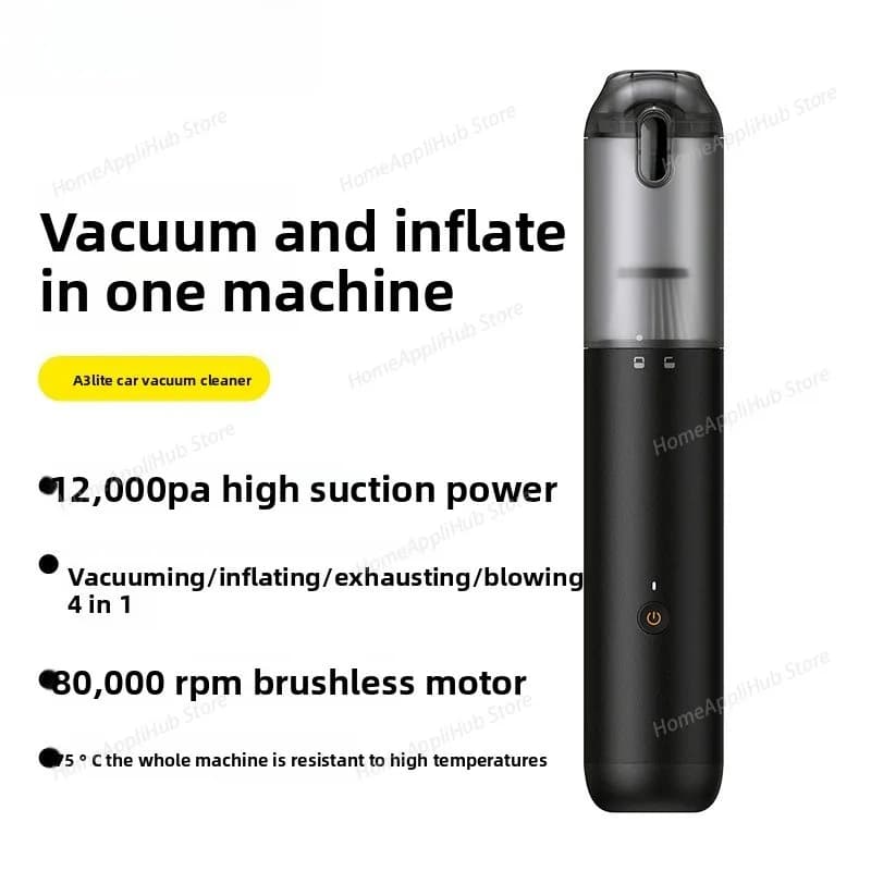 Per Baseus A3 Lite Auto Aspirapolvere 12000Pa Pulitore Pompa del Flusso D'aria Senza Fili Portatile Auto Pulitore 4-in-1 Mini Aspirapolvere per Auto Casa