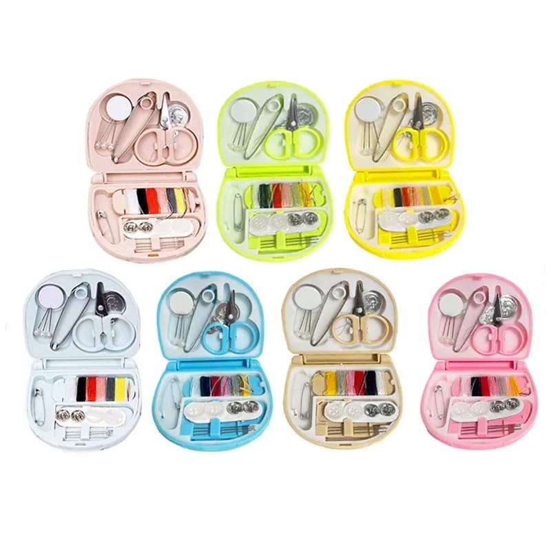 Mini scatola da cucito quadrata Nuovo stile minimalista per la casa Comodo piccolo kit Set combinato di strumenti per cucire Accessorio per cucito fai-da-te
