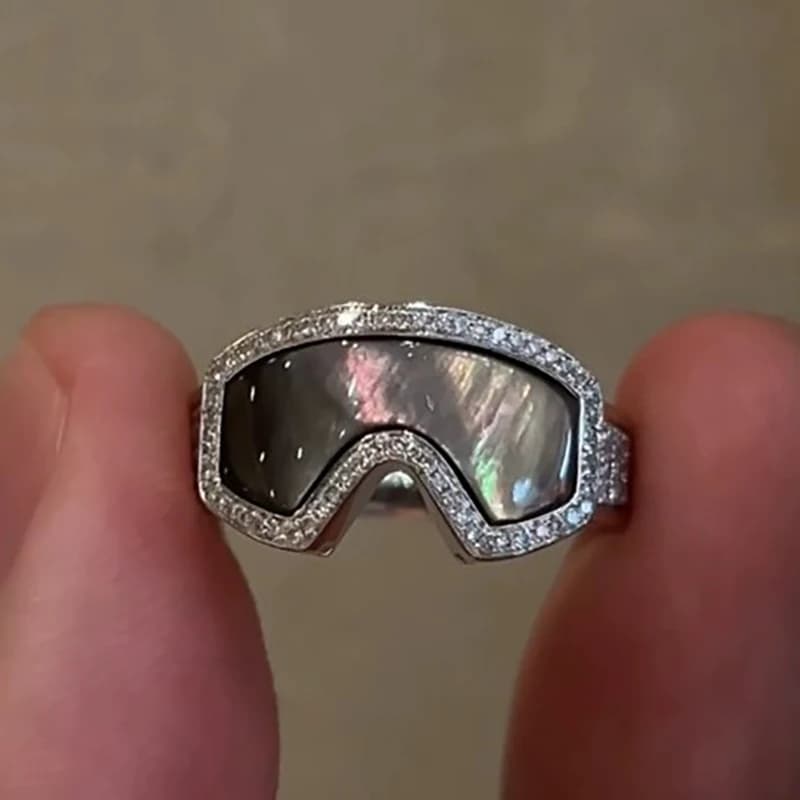 Anello Creativo Regolabile per Occhiali da Sci, Occhiali da Vista, Occhiali da Sole, Anello Aperto alla Moda per Donna, Gioielli