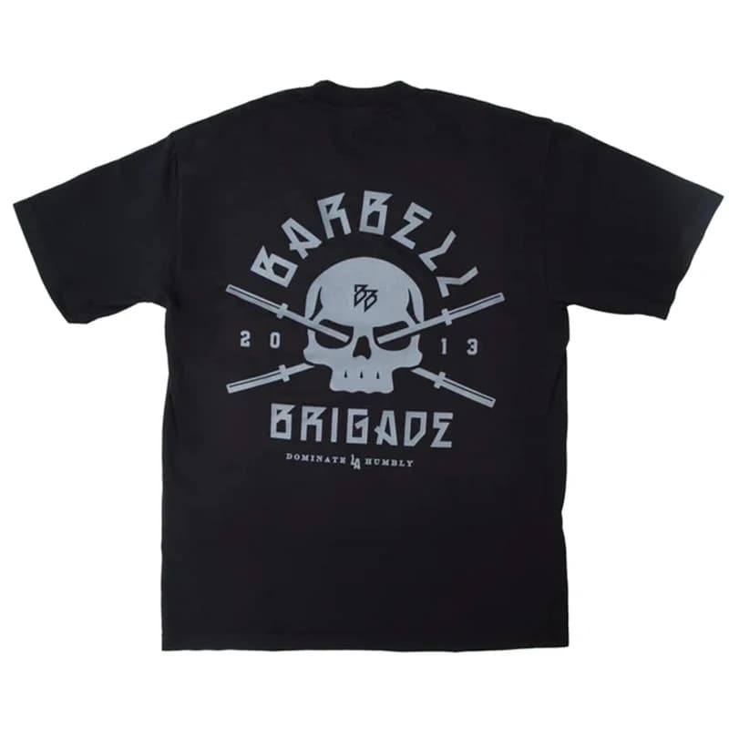 BARBELL BRIGADE Gym Fitness T-shirts Coached Oversize Men's Cotton Short Sleeves Bodybuilding Sport Tee Estate Training T-shirts and blouses