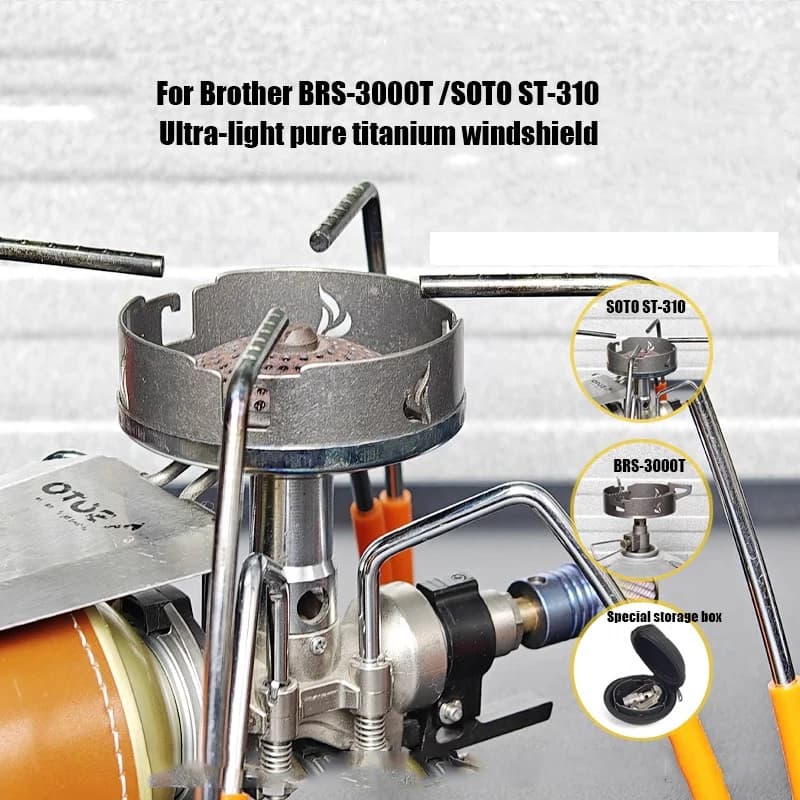 Accessories for Spider cooker for SOTO ST310/340 BRS-3000T Burner Titanium windshield Panel for stove Storage box for outdoor camping stove