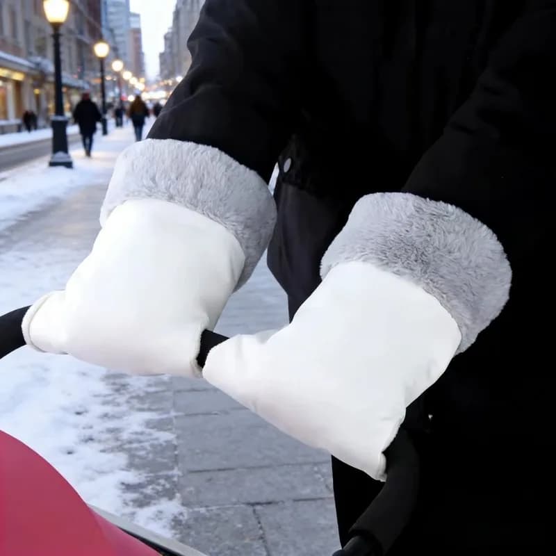 2 pezzi guanti da passeggino caldi invernali impermeabili antivento passeggino per bambini guanti da frizione per carrello forniture essenziali per accessori per carrozzina