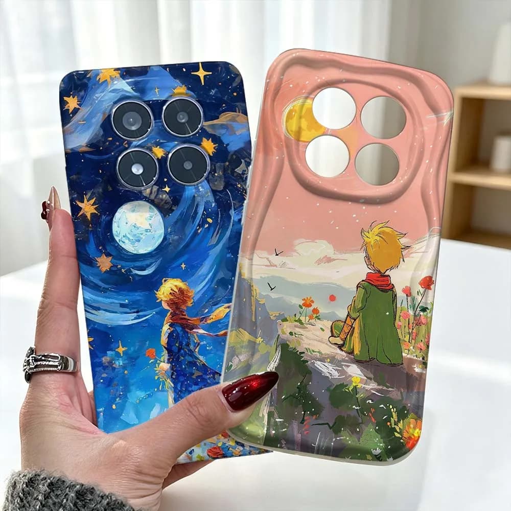 Deluxe The Little Prince Phone Case For Xiaomi Redmi Note 15 14 13 12 11 10 Pro Plus Feilini Hard Case Wave Oil Soft Case