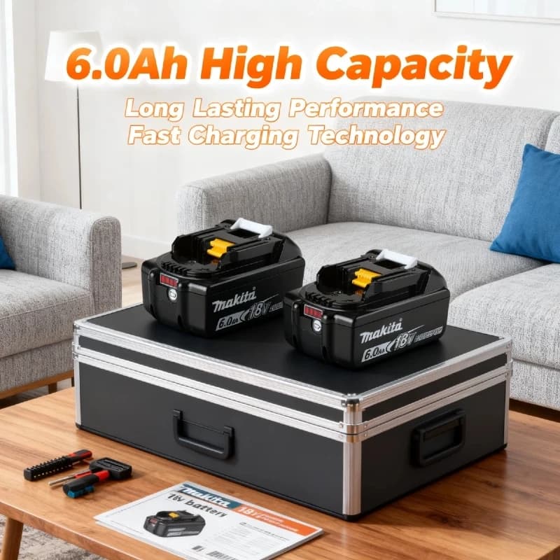 Batteria originale Makita 18V, batteria al litio ricaricabile LED da 6,0 Ah, batteria per utensili BL1830 BL1850 BL1840 Makita 18v 🔋