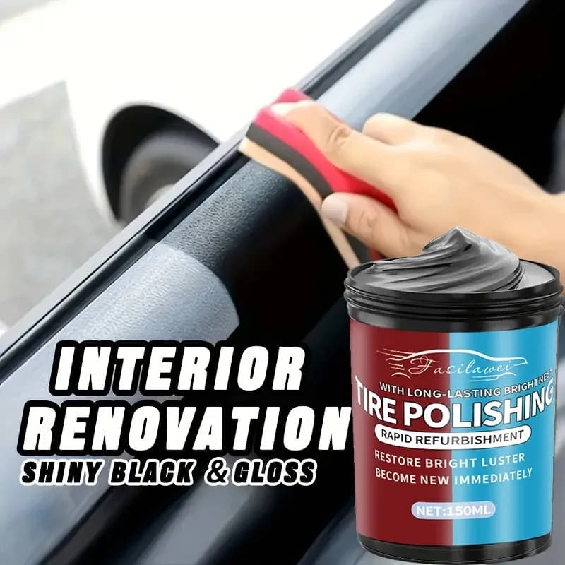 Cera multiuso per restauro auto, rivestimento interno nero per auto, restauratore lucido per cruscotto, lucentezza dei pneumatici e divano per gel per la manutenzione dei sedili