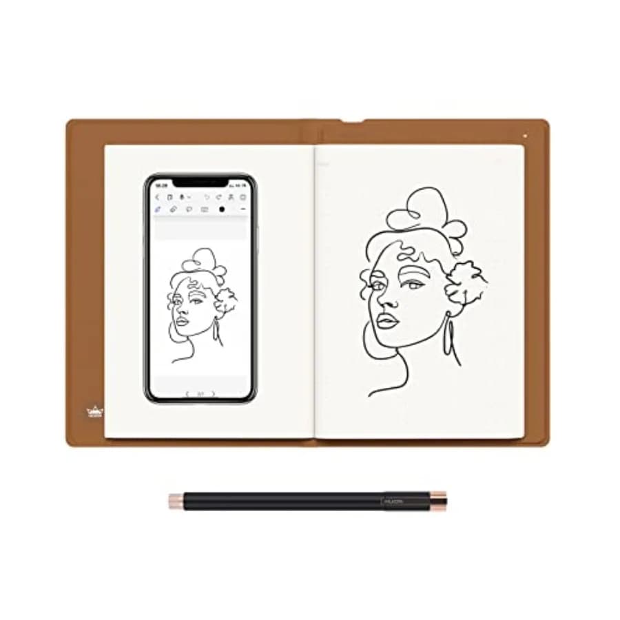 Tablet da disegno digitale A5 con penna senza batteria per prendere appunti, arte digitale, riunioni, 9,5x7 pollici, Bluetooth, wireless, elettronico