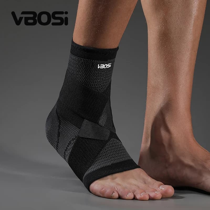 VBOSI Manicotto di supporto per caviglia 1 pezzo Tutore di compressione sportivo elastico e traspirante per donne e uomini per la corsa di basket, yoga